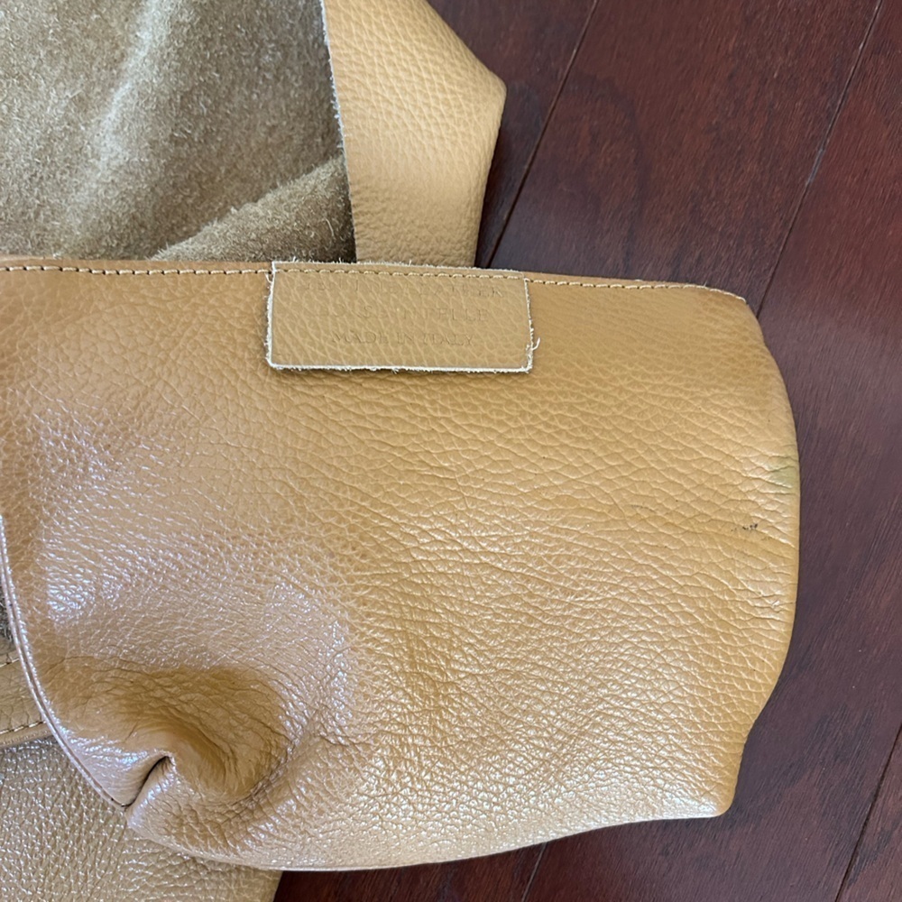 Brown Handmade Soft Leather Tote Bag with a baby bag - Picture 10 of 16